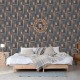 DUTCH WALLCOVERINGS Behang Wood blauw en bruin