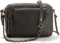 PIECES leren crossbody tas PCNAINA zwart