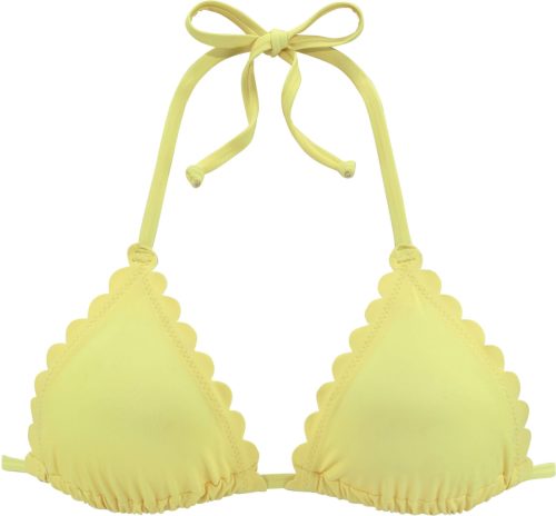 Lascana Triangel-bikinitop Scallop met gelaserde gegolfde rand