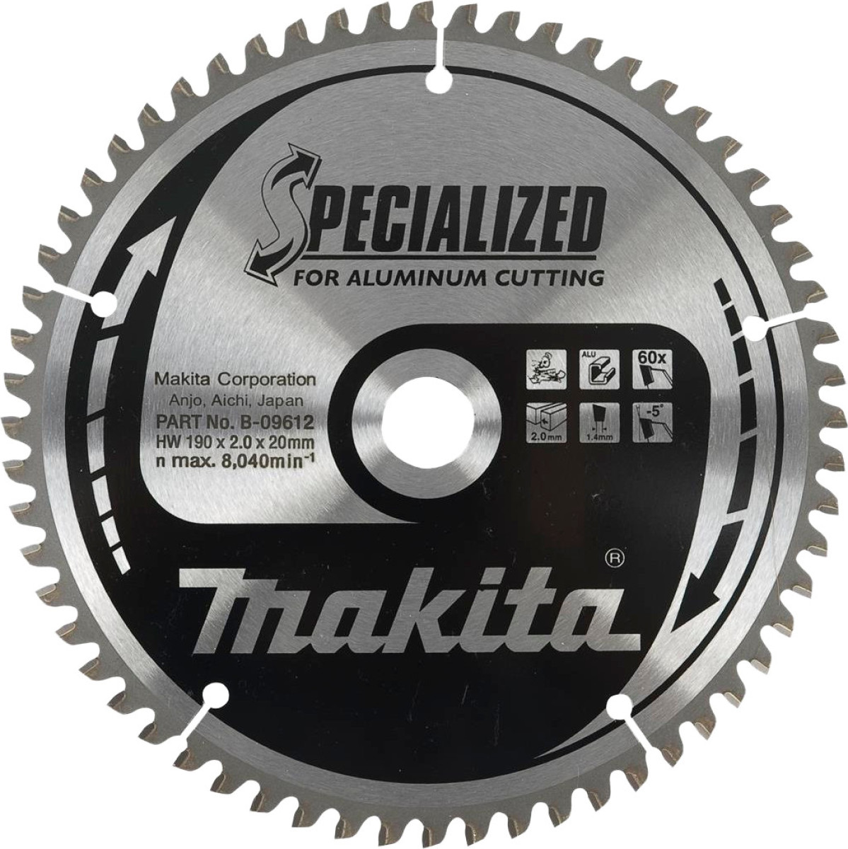 Makita Zaagblad HM aluminium 260x30x2.4mm 100T B-09662