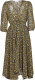 Morgan semi-transparante A-lijn jurk met paisleyprint en plooien zwart/geel