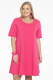 Yoek A-lijn jurk met biologisch katoen roze