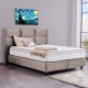 DreamHouse Bedding Boxspring met Opbergbox - Mississippi 140 x 200 cm, Kleur: Taupe, Montage: Excl. Montage