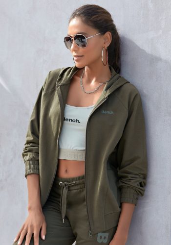 Bench. Capuchonsweatvest met sportieve deelnaden