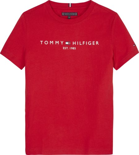 Tommy hilfiger unisex T-shirt van biologisch katoen rood