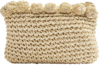 Graceland clutch met pompons beige