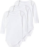 NAME IT BABY romper NBNBODY - set van 3 wit