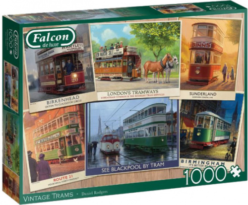 Falcon legpuzzel Vintage Trams 1000 stukjes
