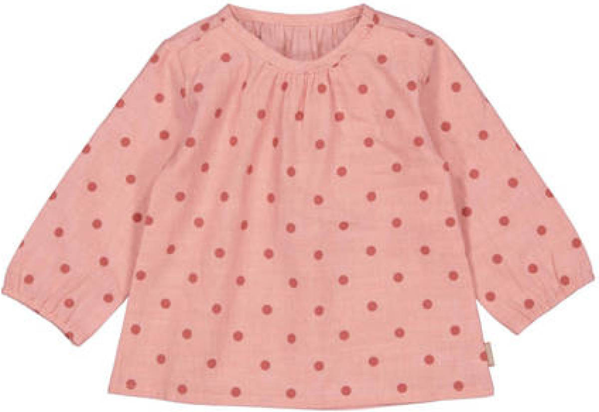 Quapi newborn baby longsleeve Phebe van biologisch katoen oudroze/donkerroze