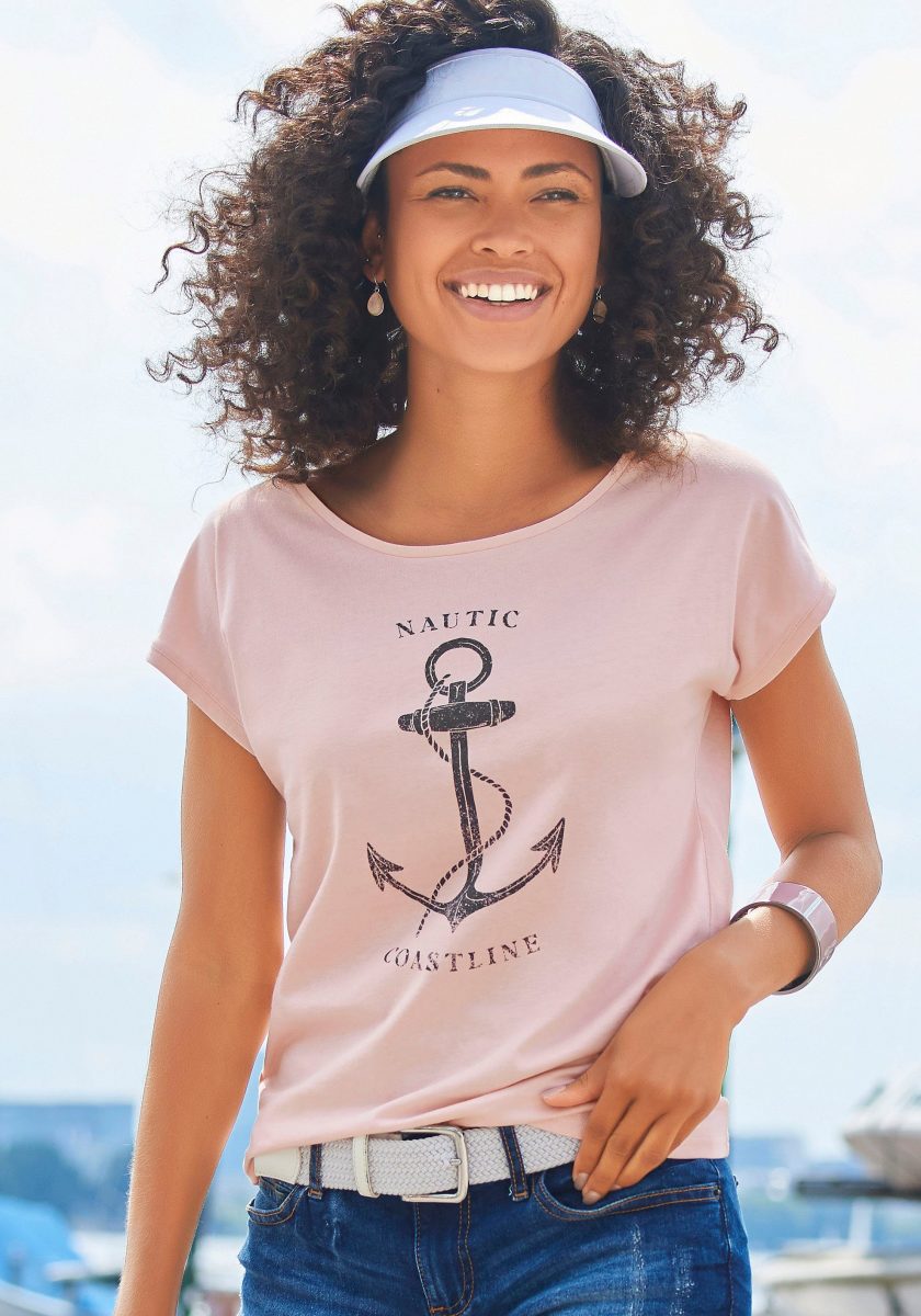 Beachtime T-shirt met maritieme print voor