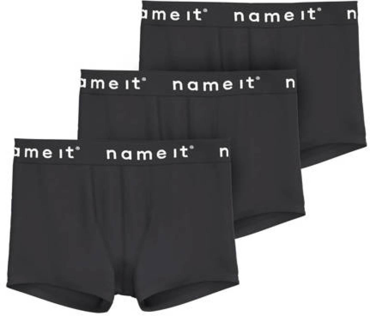 NAME IT KIDS boxershort NKMBOXER - set van 3 zwart