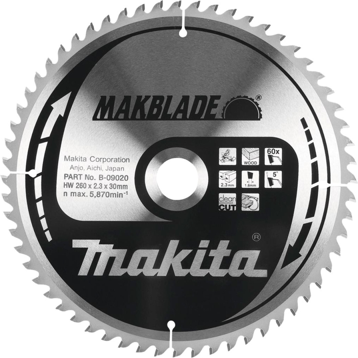 Makita Zaagblad 260x30x2,3 32T