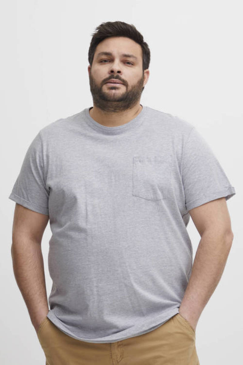 Blend Big gemêleerd T-shirt Plus Size van biologisch katoen stone mix