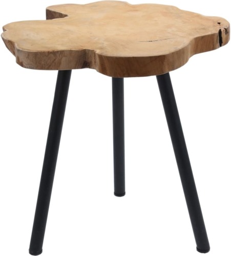 Home&Styling H&S collection bijzettafel Kawi metaal hout
