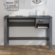 VidaXL Bureau 110x40x75 cm massief grenenhout donkergrijs