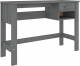 VidaXL Bureau 110x40x75 cm massief grenenhout donkergrijs