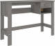 VidaXL Bureau 110x40x75 cm massief grenenhout lichtgrijs