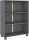 VidaXL Boekenkast 85x35x112 cm massief grenenhout donkergrijs