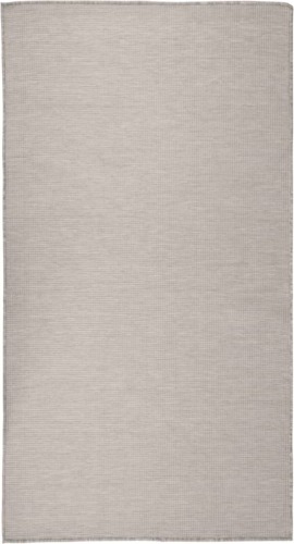 VidaXL Buitenkleed platgeweven 80x150 cm taupe