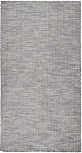 VidaXL Buitenkleed platgeweven 80x150 cm bruin en zwart