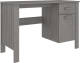 VidaXL Bureau 113x50x75 cm massief grenenhout lichtgrijs