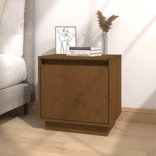 VidaXL Nachtkastje 40x30x40 cm massief grenenhout honingbruin