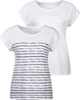 Beachtime T-shirt modieus gestreept (Set van 2)
