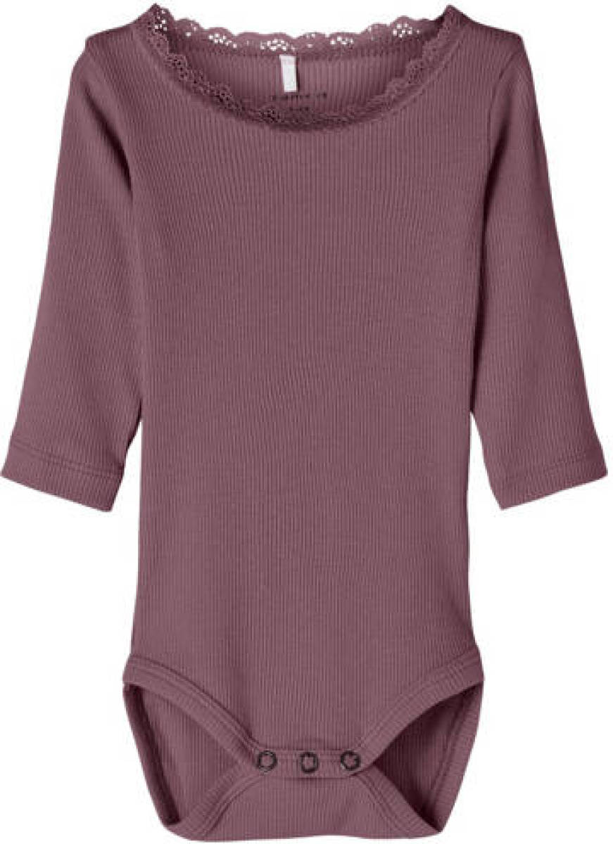 NAME IT BABY ribgebreide romper NBFKAB paars