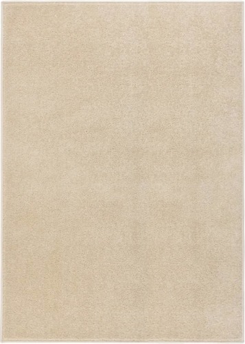 VidaXL Vloerkleed kortpolig 140x200 cm beige