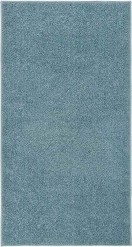 VidaXL Vloerkleed kortpolig 80x150 cm blauw