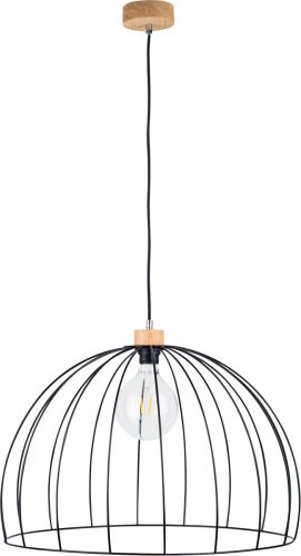 BRITOP LIGHTING Hanglamp COOP Hanglamp, modieuze lamp van metaal en eikenhout met FSC®-certificaat, bijpassende LM E27, kabel in te korten, Made in EU