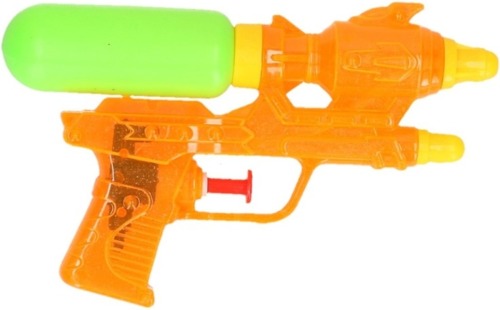 Merkloos Voordelig waterpistool oranje 18 cm