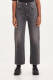 Levi's Ribcage cropped high waist straight fit jeans black worn in