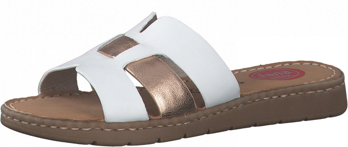 Jana Slippers met metallic-detail