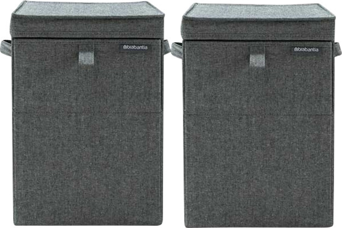 Brabantia wasboxen 35 liter: Duo Pack Pepper Black