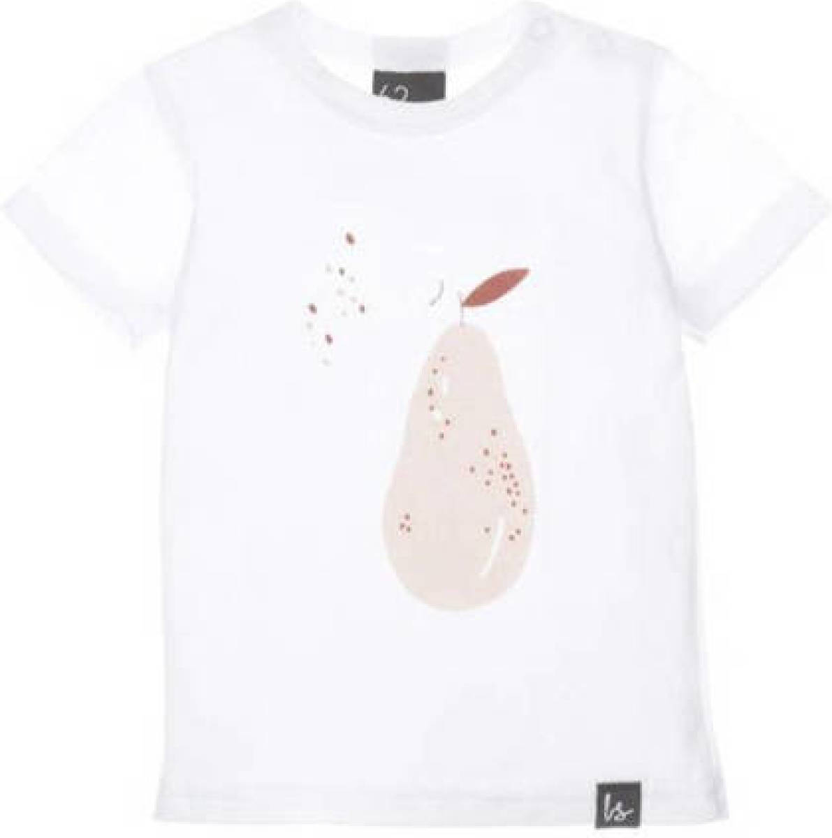Babystyling baby T-shirt met fruitprint wit