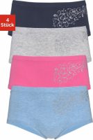 PETITE FLEUR Hipster met glitterprint (4 stuks)