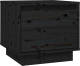 VidaXL Nachtkastje 35x34x32 cm massief grenenhout zwart