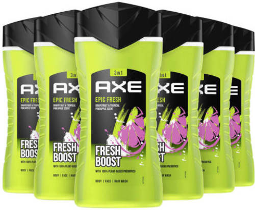 Axe Epic Fresh 3-in-1 douchegel - 6 x 250 ml - voordeelverpakking