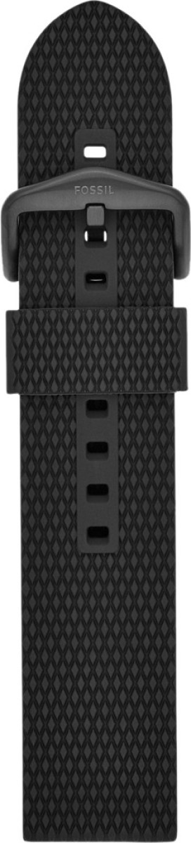 Fossil Siliconen Bandje Zwart 22 mm