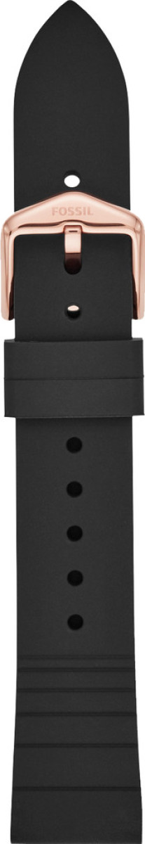 Fossil Siliconen Bandje Zwart 18 mm