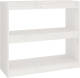 VidaXL Boekenkast/kamerscherm 80x30x71,5 cm massief grenenhout wit