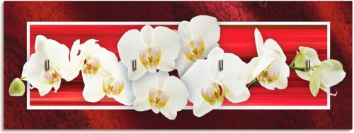 Artland Kent & Stowe Kapstok Orchideeën van hout met 4 sleutelhaakjes – sleutelbord, sleutelborden, sleutelhouder, sleutelhanger voor de hal – stijl: modern