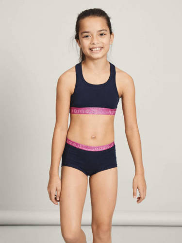 NAME IT KIDS hipster NKFHIPSTER - set van 2 roze/donkerblauw