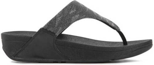 FitFlop TM Lulu teenslippers zwart/zilver