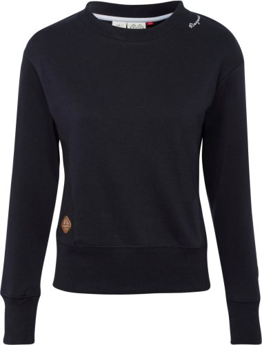 Ragwear Sweater AZALLEA Crewneck met sierknoop-beleg in natuurlijke hout-look