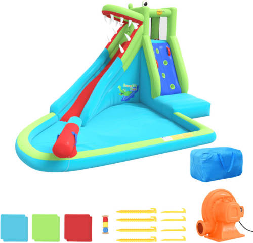 Happy Hop Glijbaan met plonsbad opblaasbaar 356x300x230 cm PVC