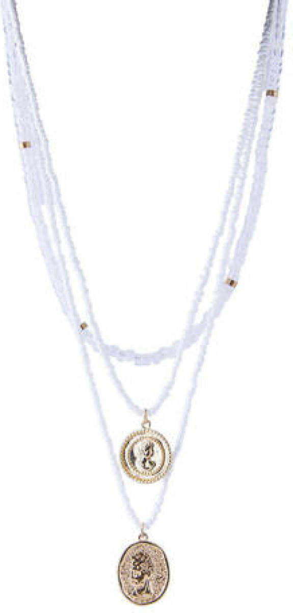 PIECES ketting PCSOLOR wit