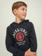 Jack & Jones JUNIOR hoodie JJELOGO met logo zwart