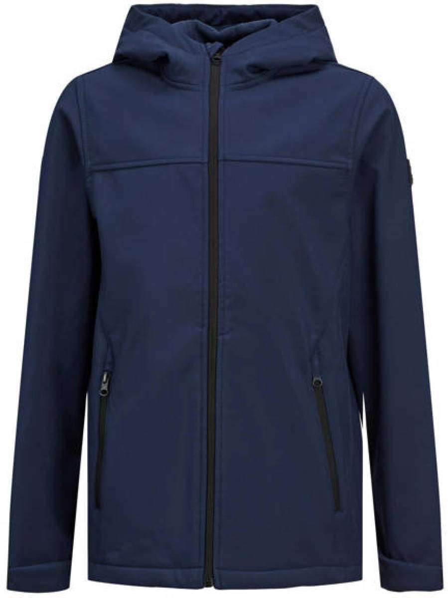 Jack & Jones JUNIOR softshell jas JJEMARVIN donkerblauw